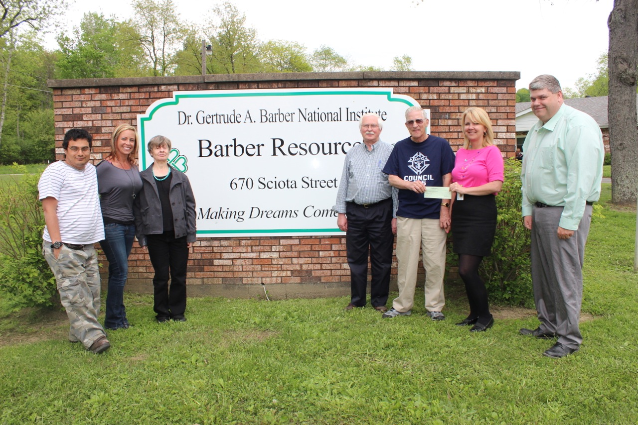 Members of the Knights of Columbus Council 425 of Corry with members of our Corry campus