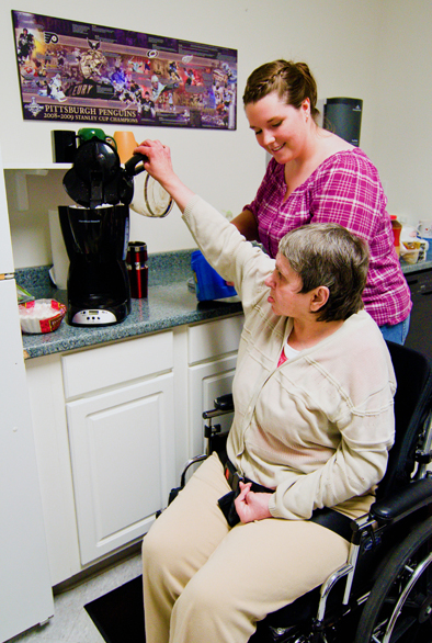 resident receiving assistance