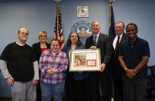 Club Erie Visits City Hall with Gift