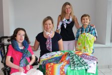 Student-Designed Scarves for Sale at Ladies-Only Luncheon